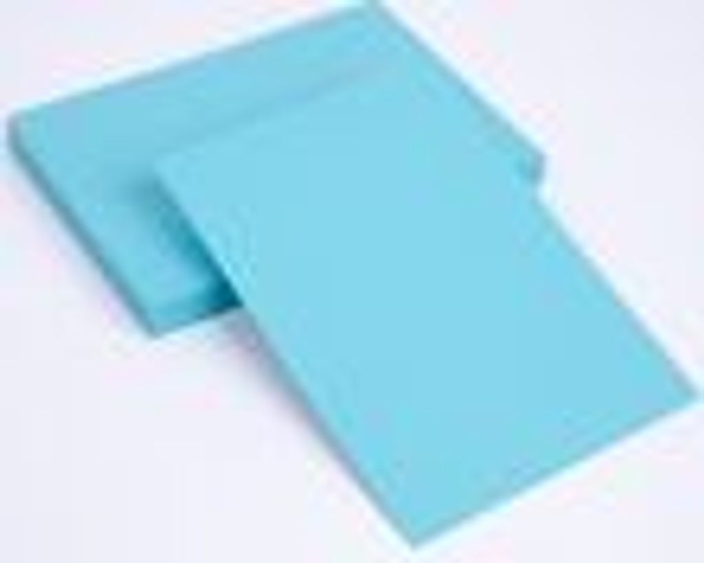 50 x Geschenkkarten DIN A6 blanko Tonkarton Postkarte Azur Blau