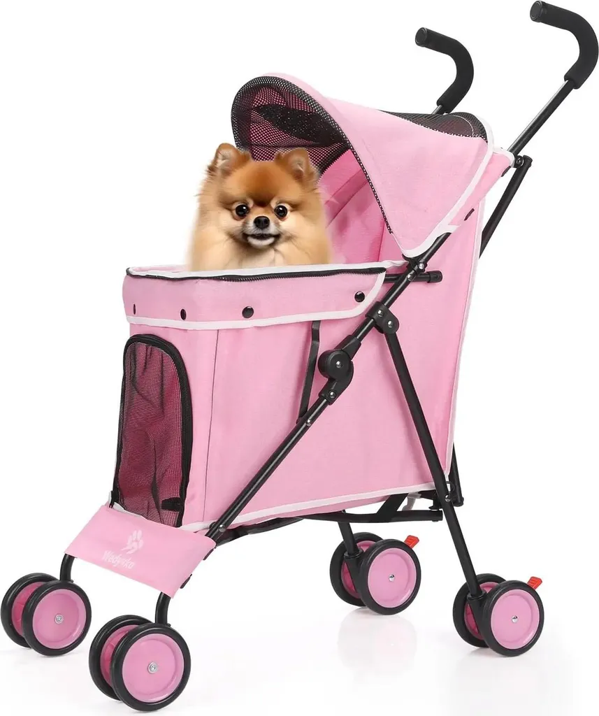 Cage de transport rose anti-stress pour chien, sécurité et confort