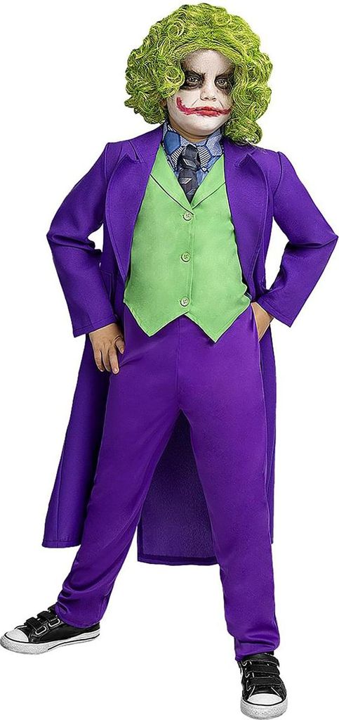Joker Kostüm für Kinder Kindergröße: 140-152