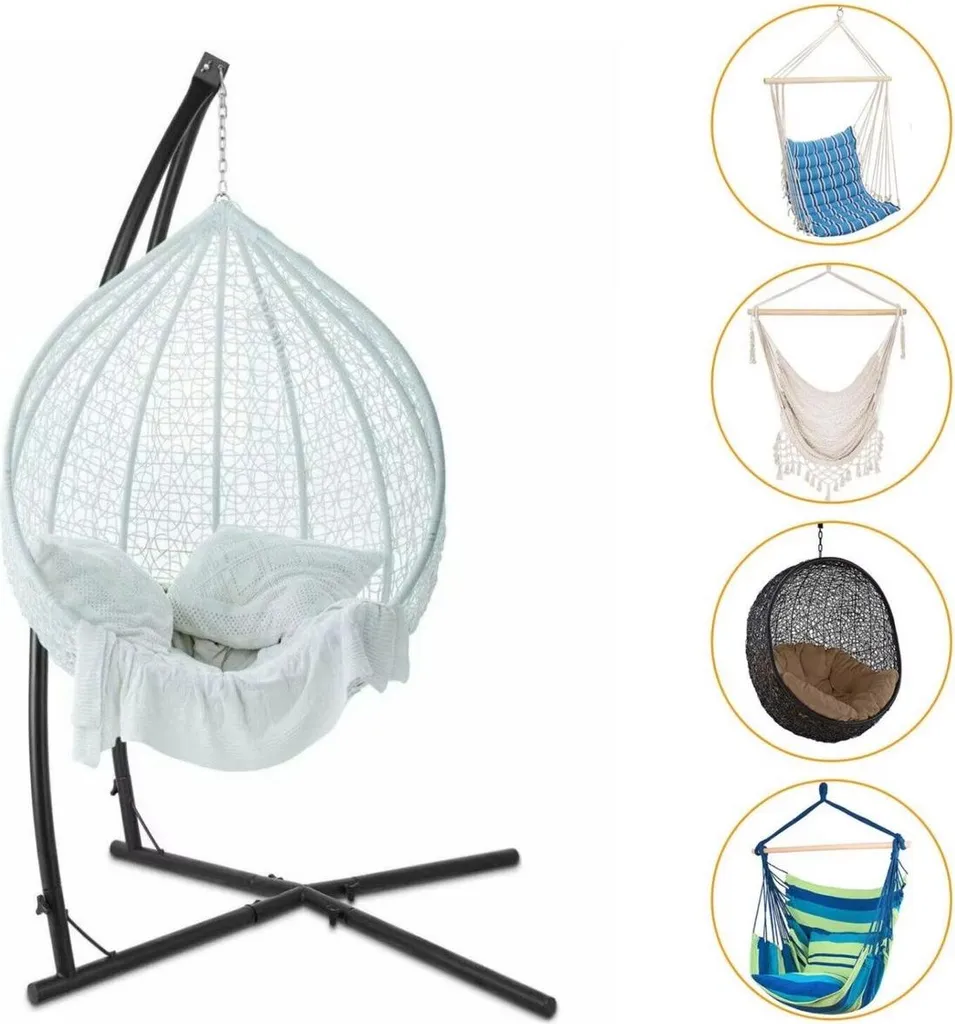 Support Chaise Suspendue sans Perçage - Structure Acier Stable - 2
