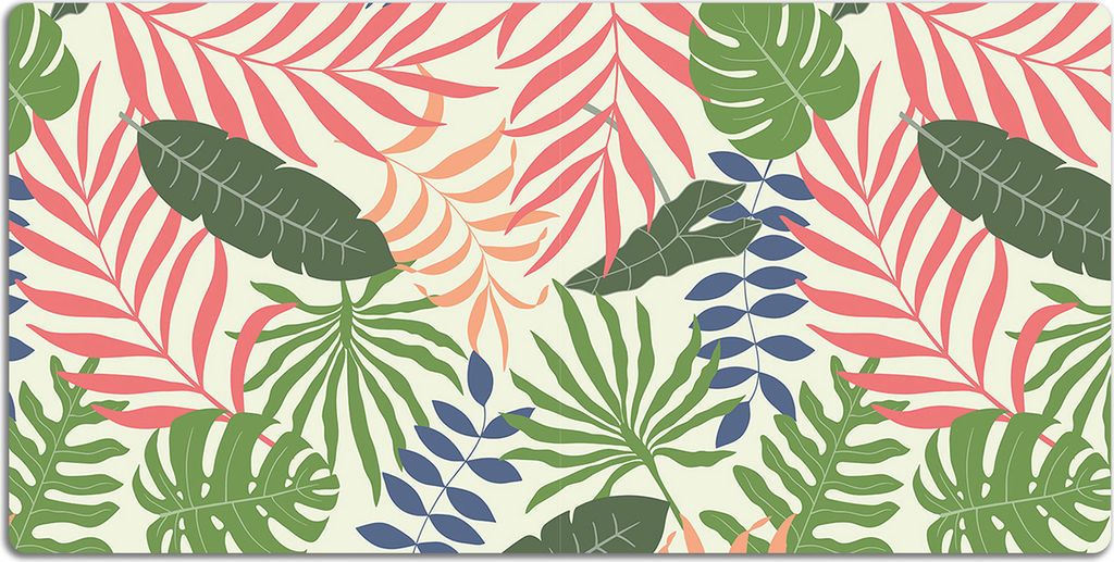 Schreibtischmatte Tischunterlage 100x50 cm Mauspad - Exotische Blätter