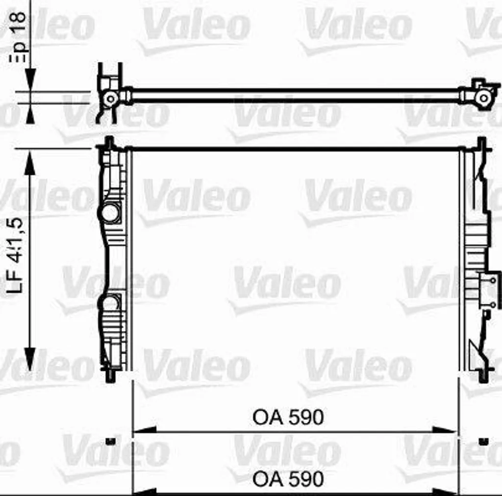 Radiateur de refroidissement eau VALEO 735118 compatible Nissan Qashqai