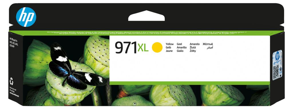 HP 971XL oryginalny wkład atramentowy żółty XL, Wysoka (XL) Zdjęcie produktu 