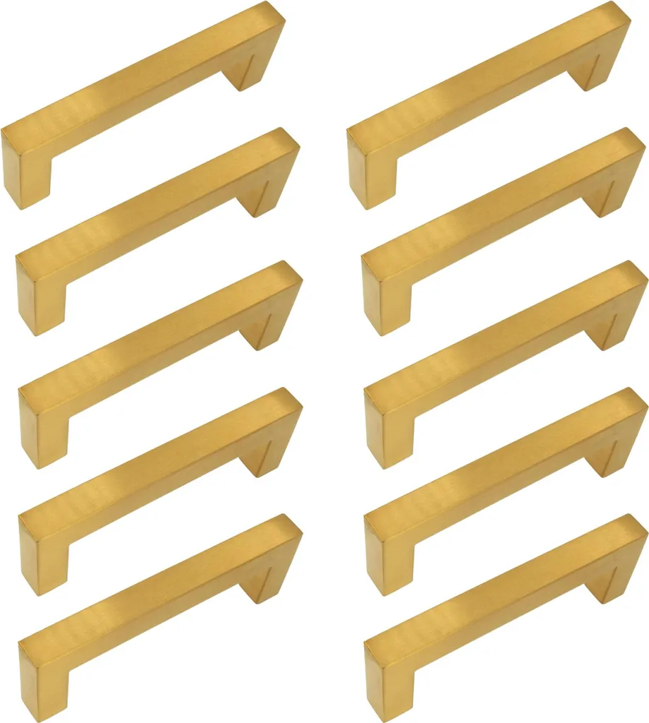 Maniglie Classiche Oro Opaco 96mm Acciaio Inox - Set 10 Pezzi Eleganti