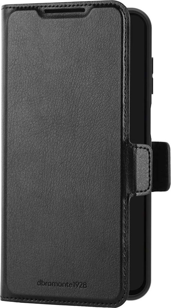 DBRAMANTE1928, Galaxy A17 5G Leder Etui Oslo Pro mit Standfunktion, Schwarz