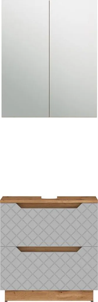 Aménagement Salle de Bain Moderne avec Ensemble Vicco Lotta Gris Mat