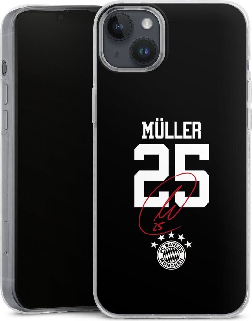 DeinDesign Handyhülle für Apple iPhone 14 Plus Silikon Hülle Case Smartphone Schutzhülle FC Bayern München FCB Thomas Müller