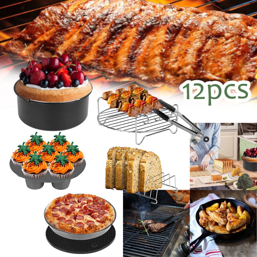 TolleTour 12 Stück Heißluftfritteuse Zubehör Set für Produktbild 