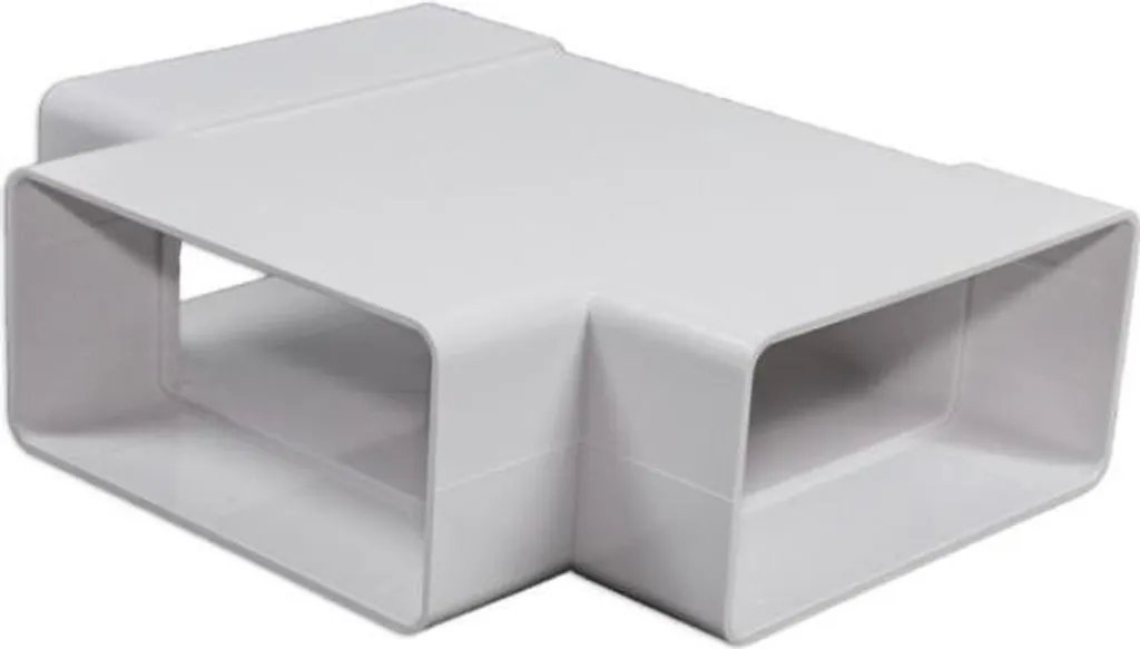 Raccordo a T Condotto Piatto 55x110mm in PVC - Aerazione Professionale