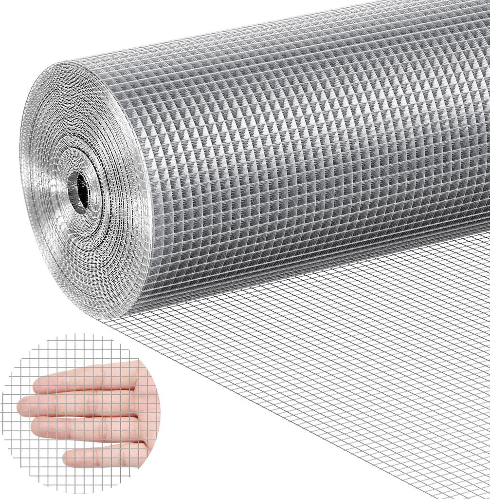 Rete metallica VEVOR, 6,35 mm, 1220 mm x 30,48 m, 23 gauge, Immagine del prodotto 