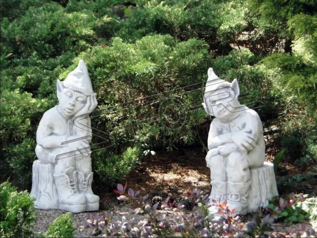 Nain de Jardin S201115 - Statue Décorative en Pierre pour Terrasse