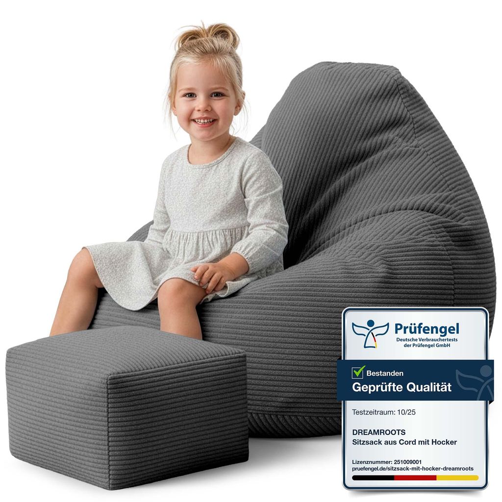 Dreamroots Bean Bag 70x70x70 cm beanbag bambini con Immagine del prodotto 