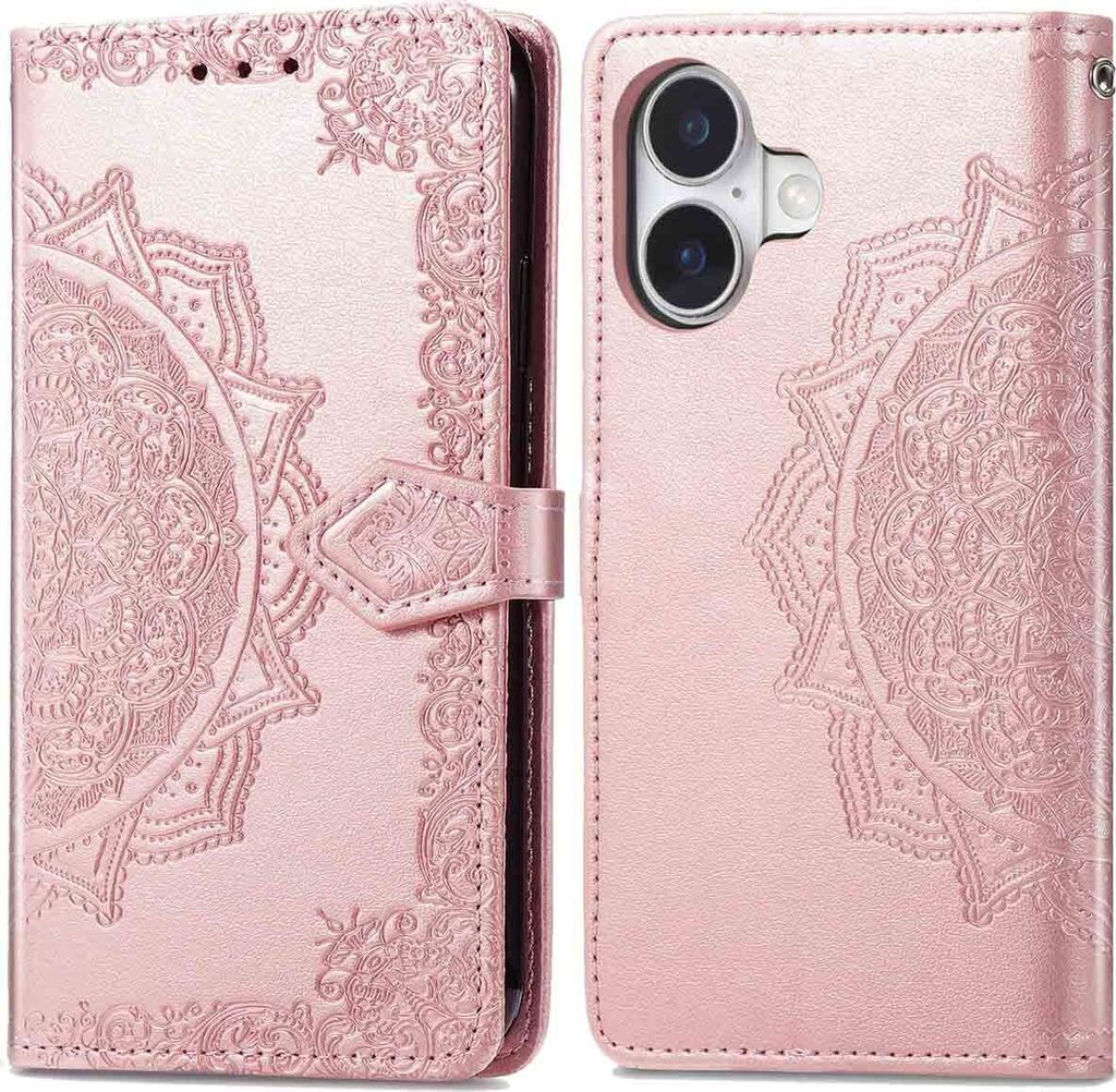 imoshion Mandala Klapphülle iPhone 16 - Rosé gold