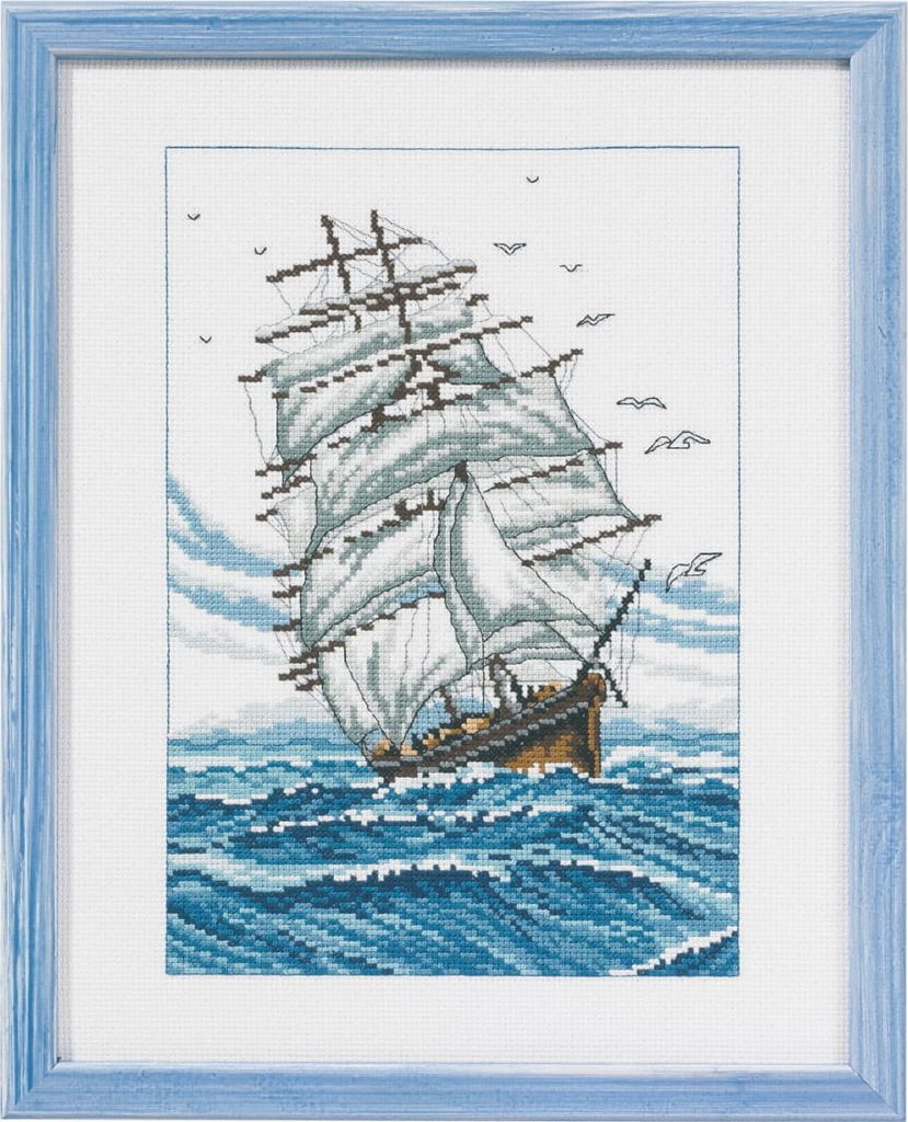 Permin Kreuzstich Stickpackung "Schoner", Zählmuster, 26x33cm, 92-2137