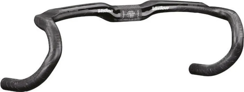 Cintre de Vélo Route Vision Trimax Carbon 4D Ergo Compact 440 mm Noir