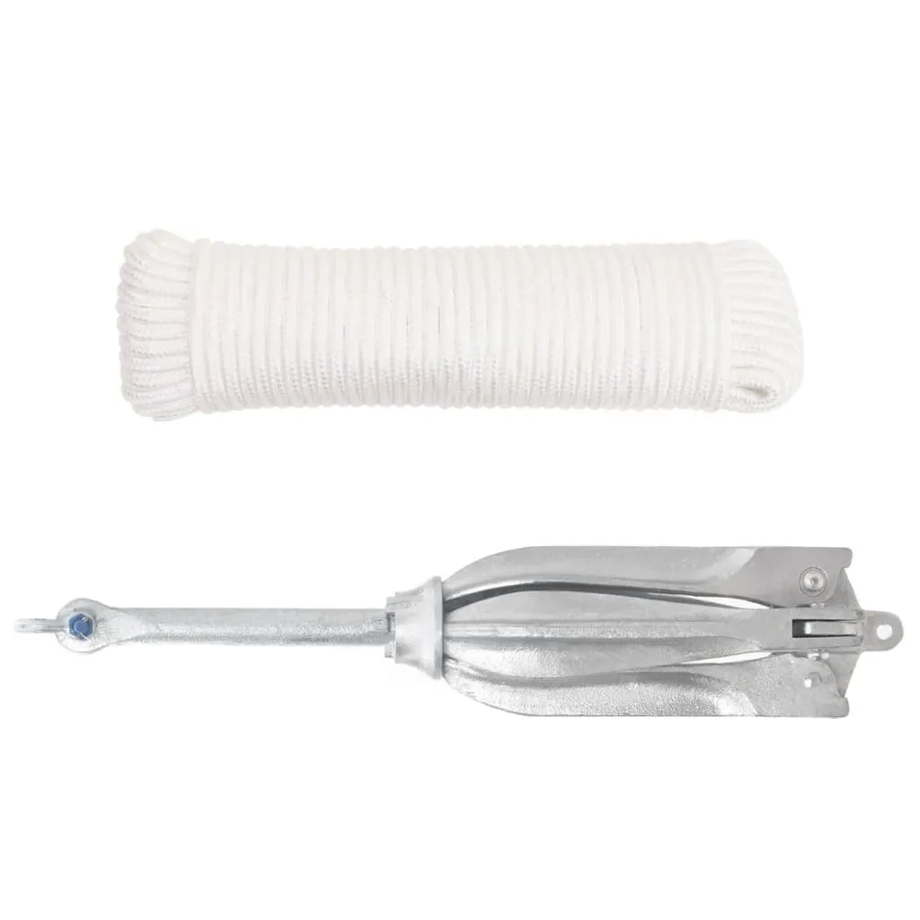 Ancre pliante anti-dérive 10 kg avec corde pour mouillage stable