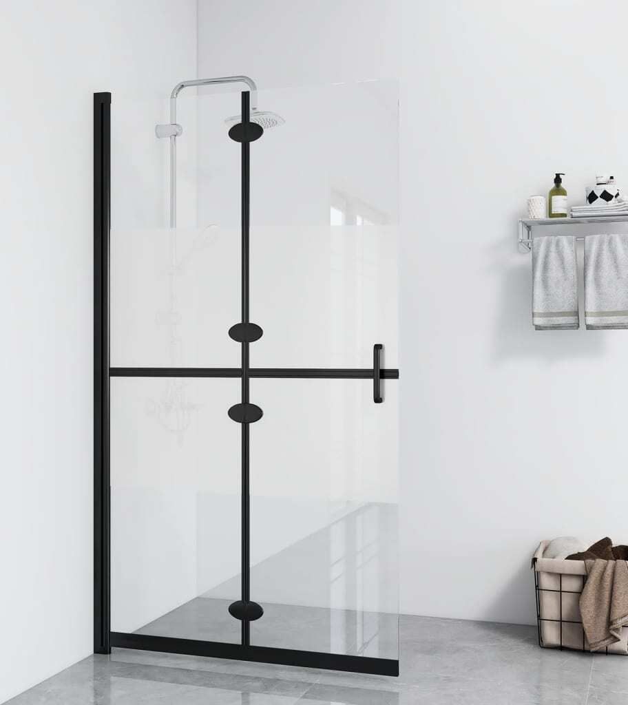"2026 Promotion" Faltbare begehbare Duschwand Halbmattiertes ESG-Glas 100x190 cm - Duschabtrennungen CC1475