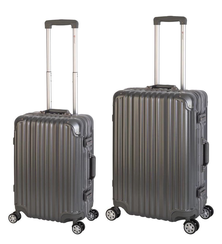 Travelhouse - London - 2er Reisekoffer Set | TSA Schloss |Polycarbonat Hartschale | Alu-Rahmen | 4 Rollen | Koffer Trolley Reise Urlaub Gepäck -...