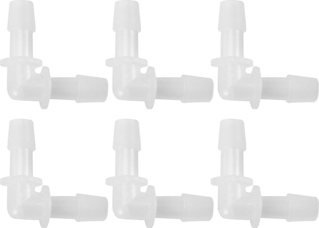 6 Stück Universal Automotive Vakuum Schlauchverbinder 90 Grad 9,5 mm / 3/8" L-förmiger Vakuum Schlauchverbinder Sortiment 2-Wege-Vakuumleitungsan...