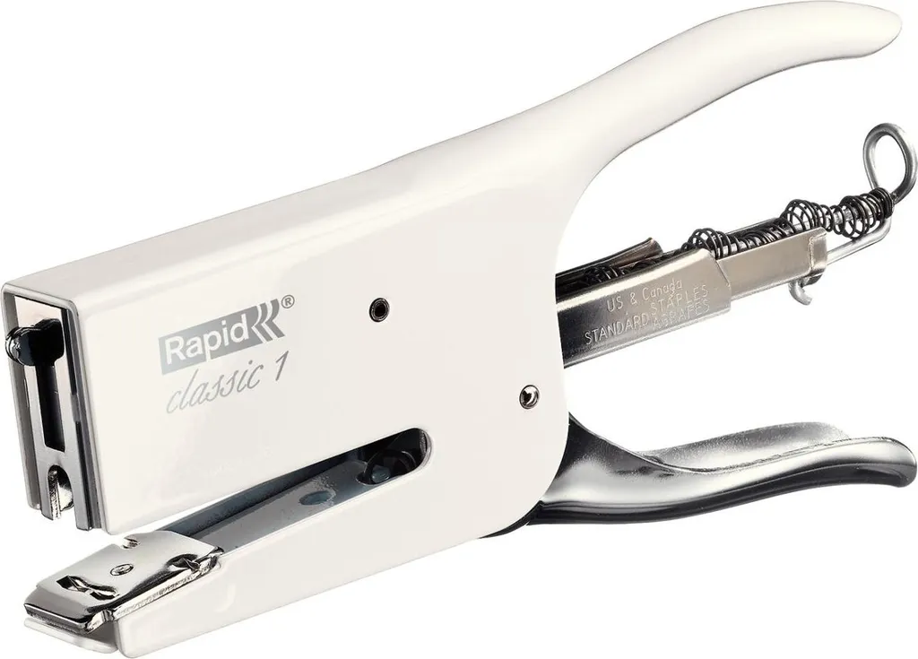 Cucitrice Rapid Classic K1 Bianco Professionale - Pinza in Acciaio 24/6-8