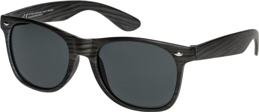 Sonnenbrille "Vacation" - Stylische Brille in Holz-Optik mit UV-400 Schutz - ideal für Herren und Damen - Schwarz
