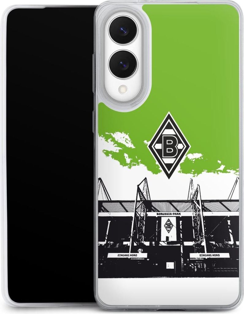 DeinDesign Slim Hülle für Samsung Galaxy S25 Edge Silikon Case Ultra Dünn Handyhülle Borussia Mönchengladbach Fanartikel Stadion