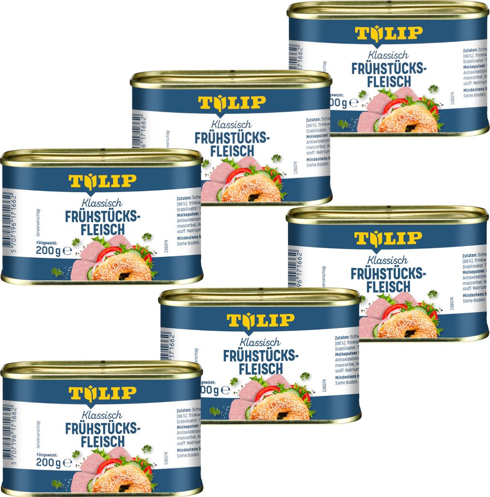TULIP 6x 200g Frühstücksfleisch Original Dänische Produktbild 
