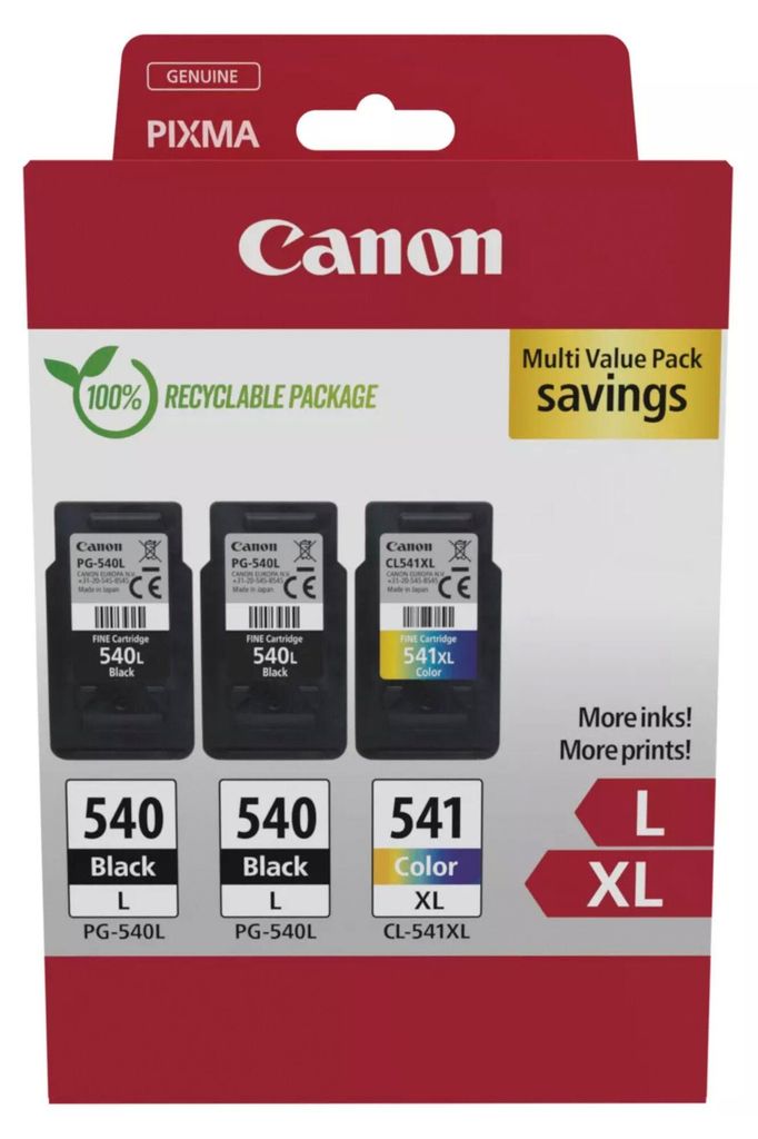 Canon 540L x2/CL-541XL Multipack - Confezione da 3 pezzi - Immagine del prodotto 