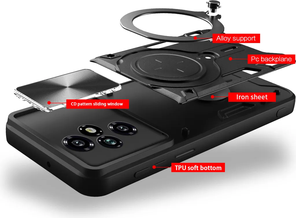 TEYYOS Cover Armatura per Honor X7a, Custodia Antiurto con Coperchio