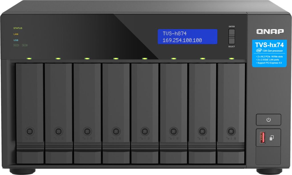 QNAP TVS-h874T - NAS-Server - 8 Schächte - SATA 6Gb/s
