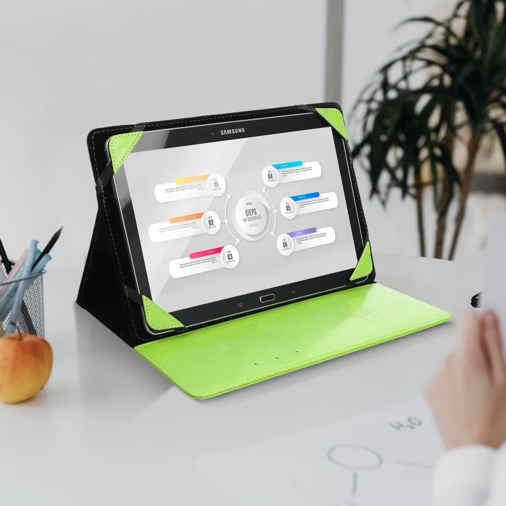 Custodia Universale Tablet 7 pollici Blun UNT Limon Lime con Stand - 9