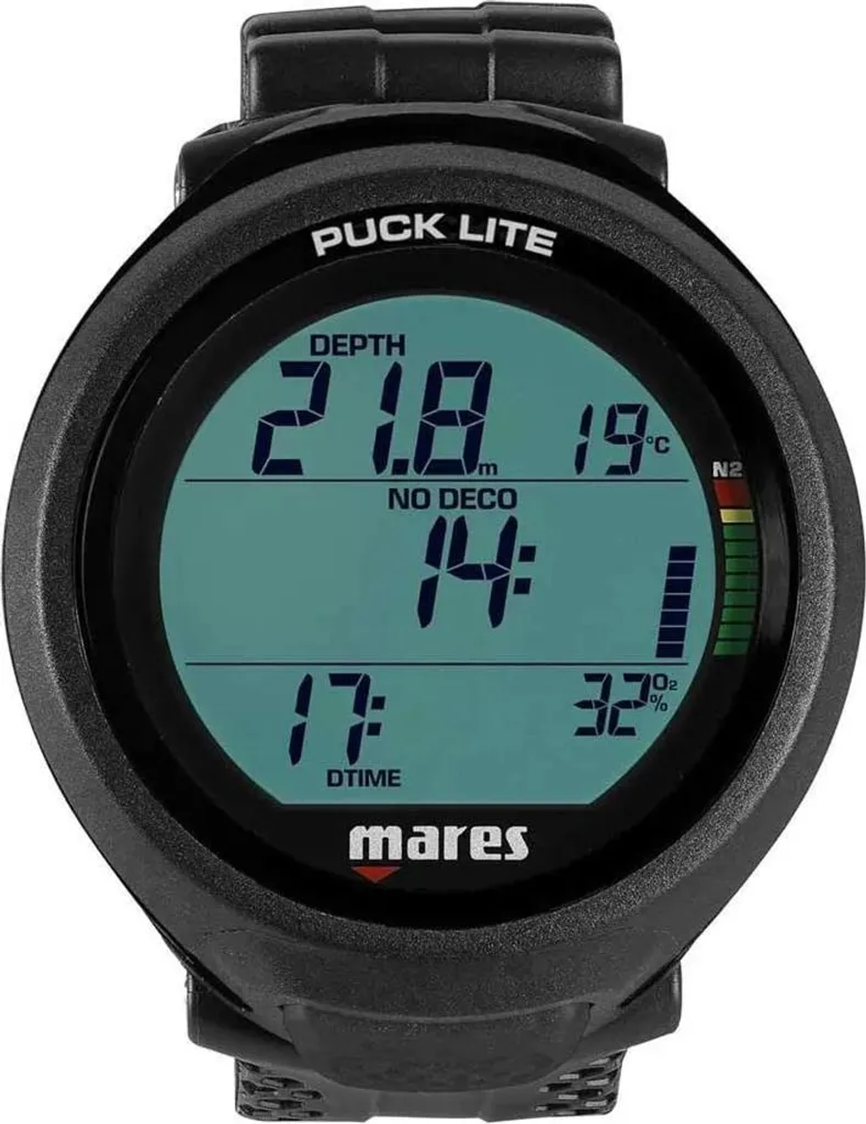 Ordinateur de plongée Mares Puck Lite - Écran LCD lisible et mode Nitrox