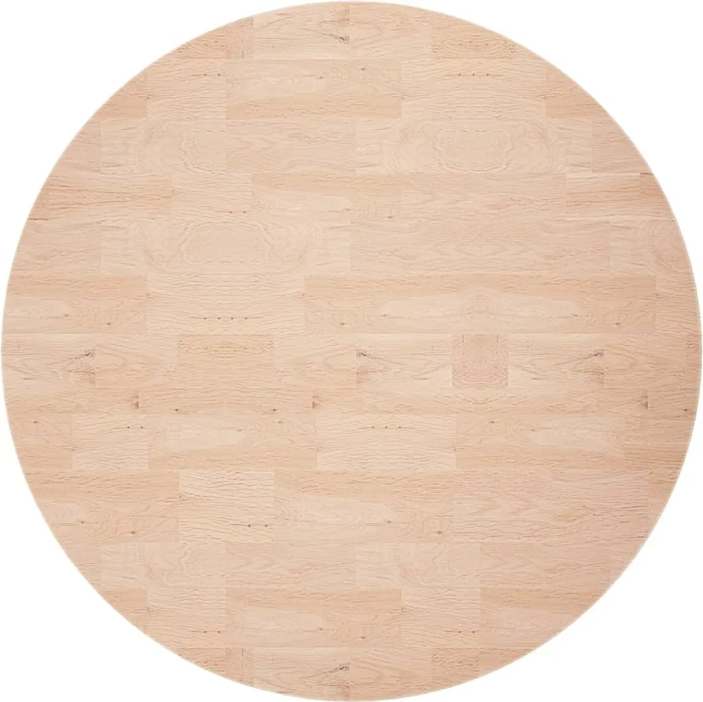 Piano Tavolo Rovere 80cm Rotondo - Il Cuore in Legno Massiccio della Casa