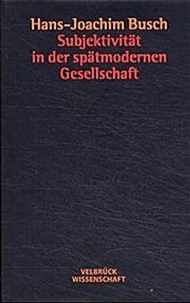 Subjektivität in der spätmodernen Gesellschaft