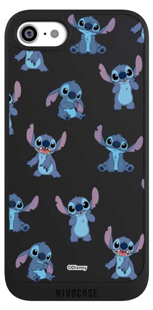 NIVOCASE Handyhülle für Apple iPhone SE (2020) Hülle NIVOpure Case Schwarz Disney Offizielles Lizenzprodukt Lilo & Stitch