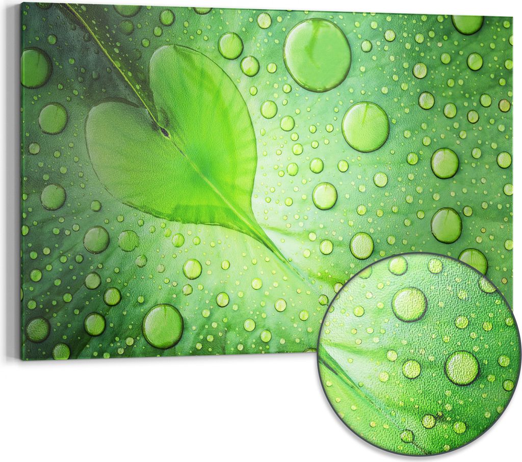 DEQORI Magnettafel Metall 90x60 cm 'Grüne Juwelen' Whiteboard Pinnwand Magnetboard Büro