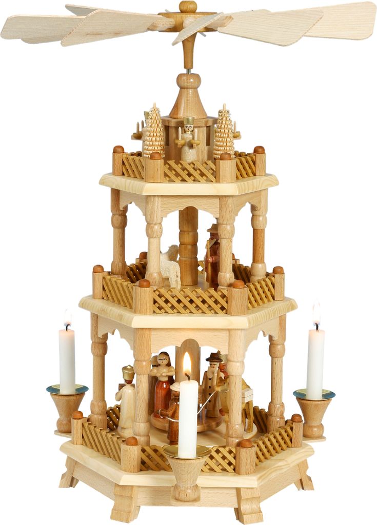 Weber Erzgebirge Pyramide, Modell:Christi Geburt mit Engeln