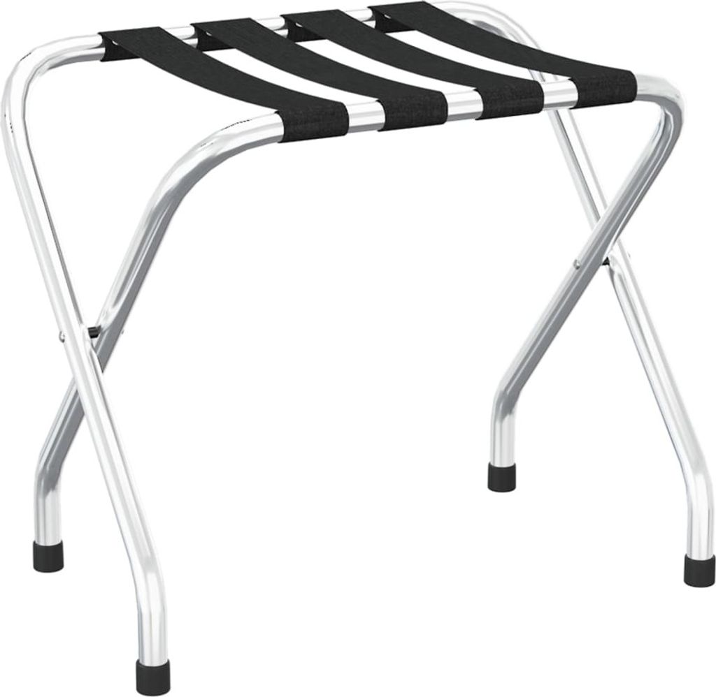 vidaXL Portabagagli nero e argento 56x40x49 cm Immagine del prodotto 