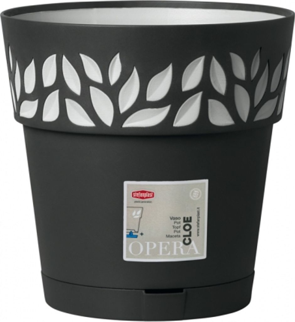 Pflanzgefäß Stefanplast 3920229 Grau 25 x 25 x 25 x 25 cm Produktbild 