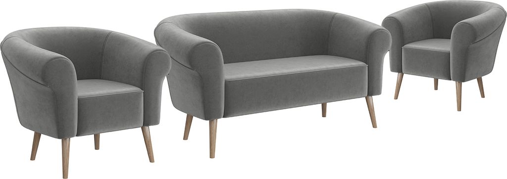 MEBLINI Mini Sofa Set 2-1-1 für Wohnzimmer - Mini Lounge für vier Personen - Küchensofa - Sofa Klein - Sitzgarnitur - Polstergarnitur - Sofagarn...