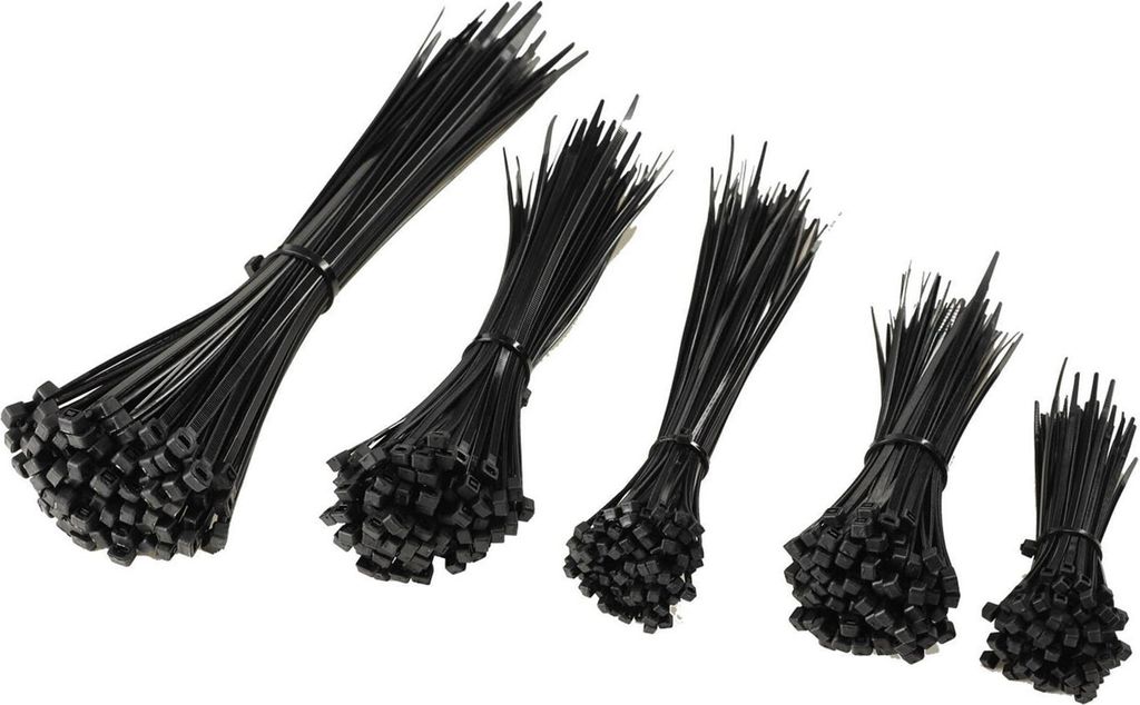 Set di fascette nere resistenti ai raggi UV 100x Immagine del prodotto 