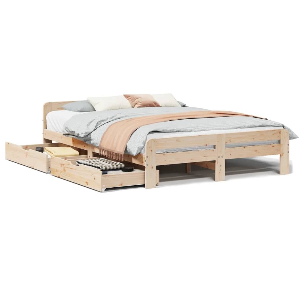 "SALE 2026"Massivholzbett Modernes/Doppelbett - Polsterbett Erwachsene/r /Kind - ohne Matratze - 150x200cm Kiefernholz - Klassische Betten DEMöbel...
