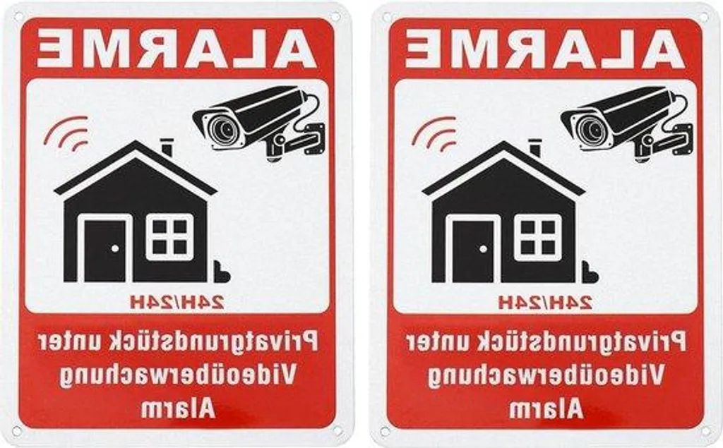 Signalétique alarme dissuasive réfléchissante contre les cambriolages