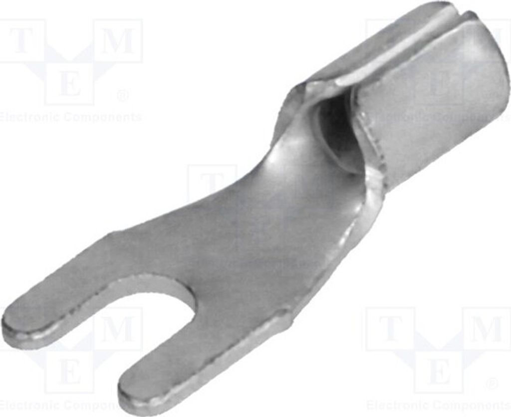 10x Kabelschuh: Gabel Klemmverbindung M2,5 0,25÷1,5mm2 unisoliert BM 01102 isolier