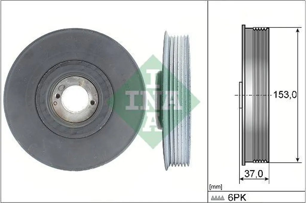 Poulie de vilebrequin INA 544 0039 10 pour moteur Peugeot Citroën Fiat