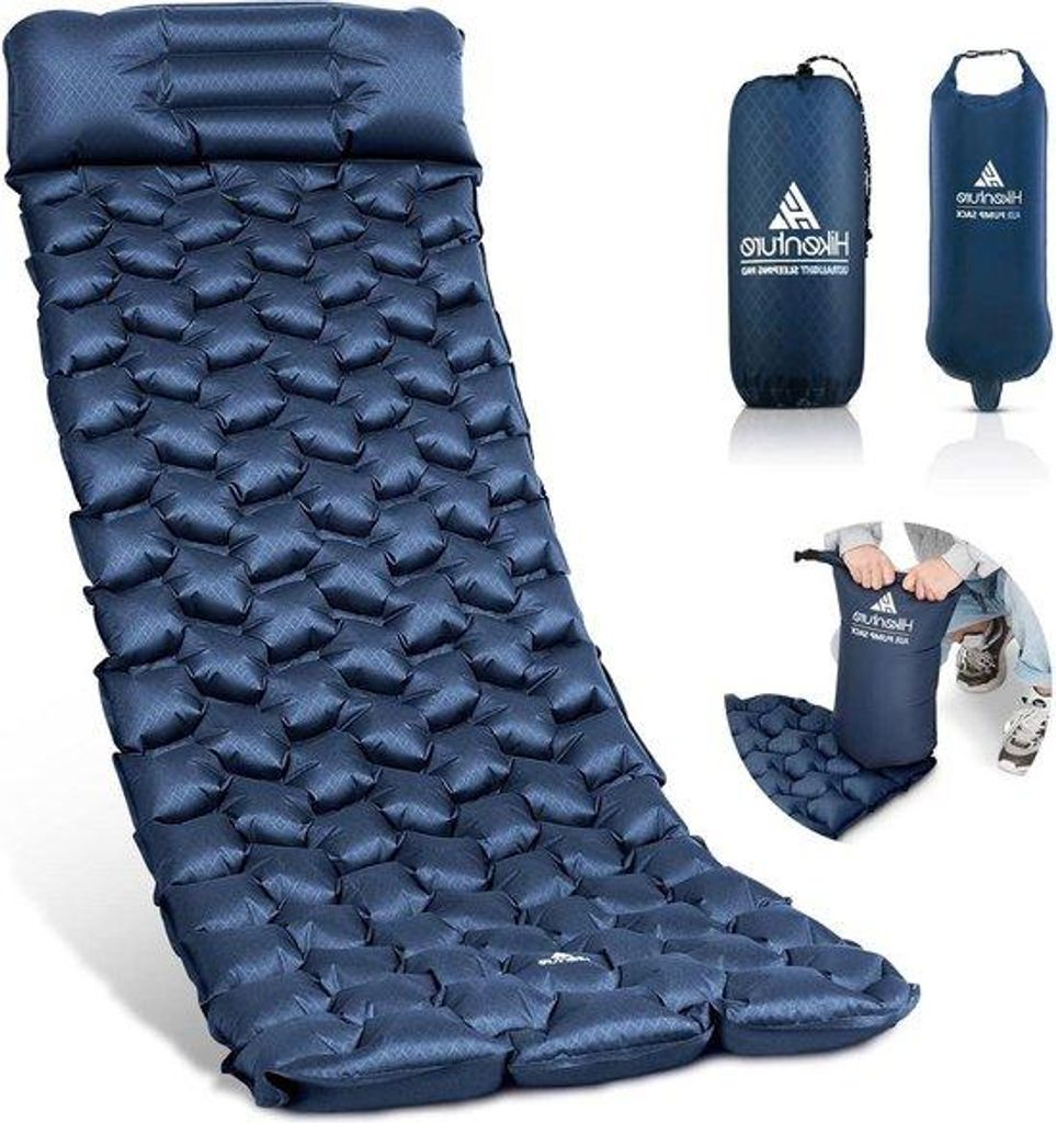 Luftmatratze für Camping - Dauerhaftes Luftbett - Kleine Packgröße - Ultraleicht