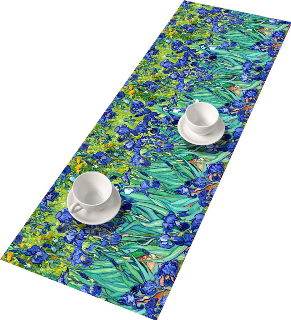 BERTONI Filz Tischläufer, Tischdecke mit Muster Bank Tischdekoration IRISES 95x33 cm