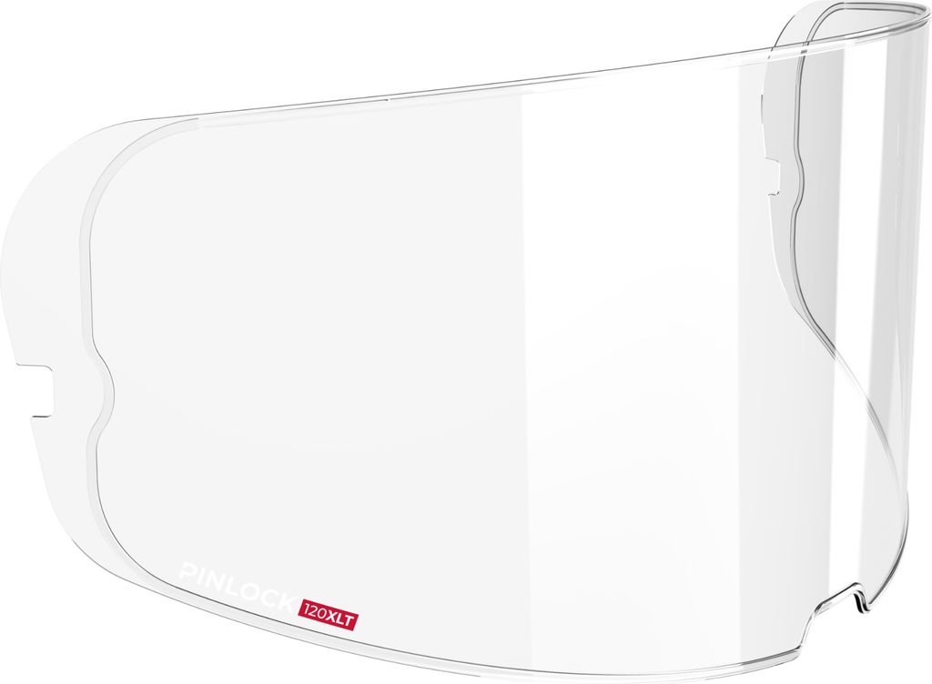 A clear product shot of a motorcycle helmet visor.