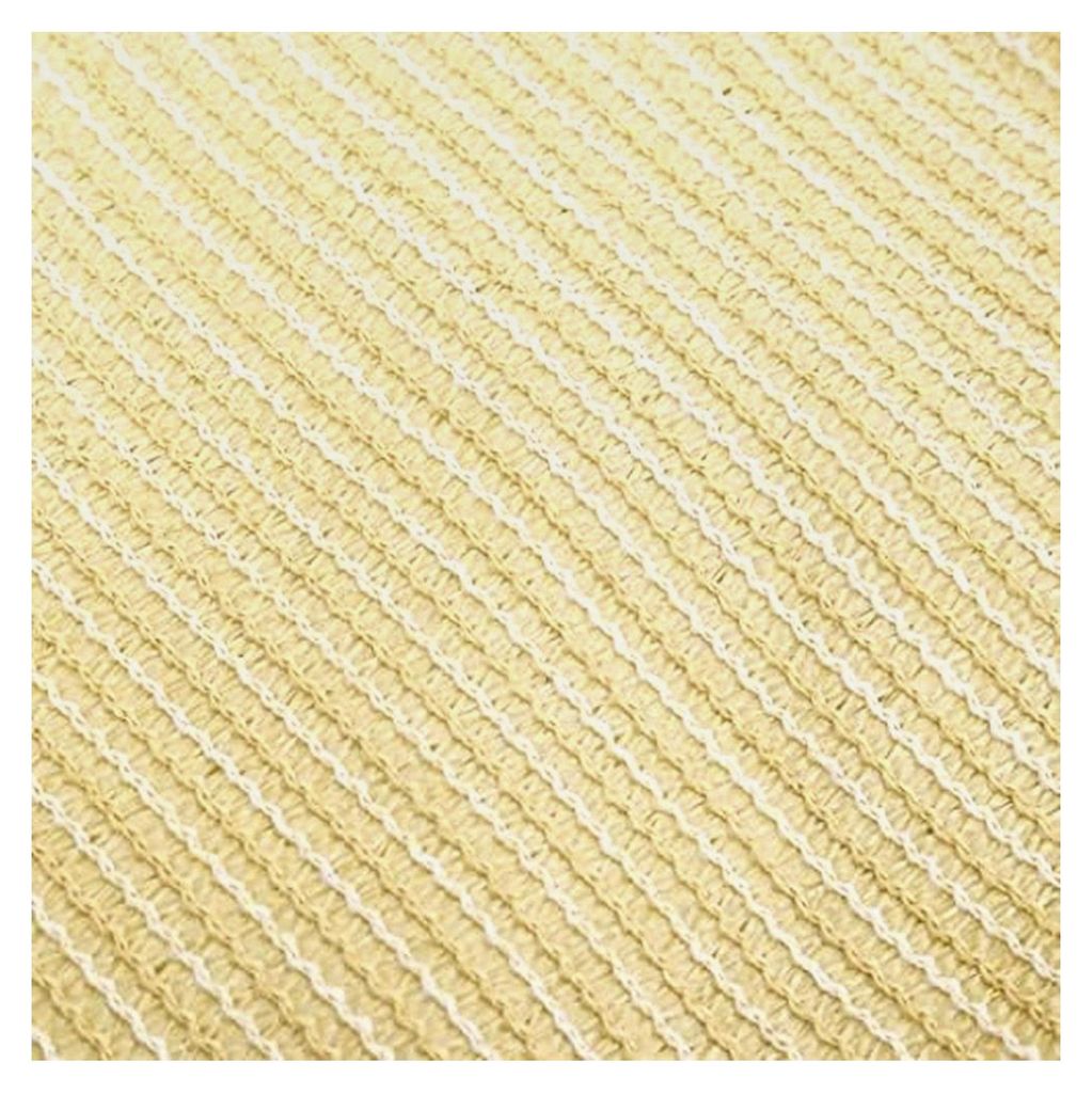 Terrassenschirm aus HDPE, Sonnensegel 160 g/m² Beige 6x6 m für Außenbereiche