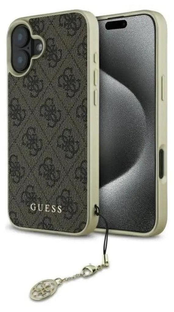 Etui Guess 4G Charms Sammlung Na Iphone 16 Plus - Brązowe Produktbild 